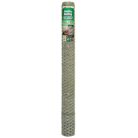 Midwest Airlines Midwest Air  48 in. x 50 ft. 1 in. Mesh Galvanized Poultry Net MI576669